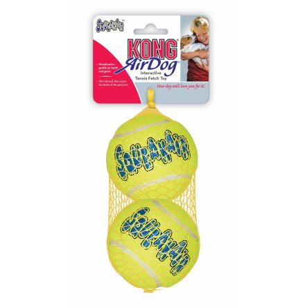 Kong Squeaker leksak tennisboll L [AST1E] 2 bollar, 3st