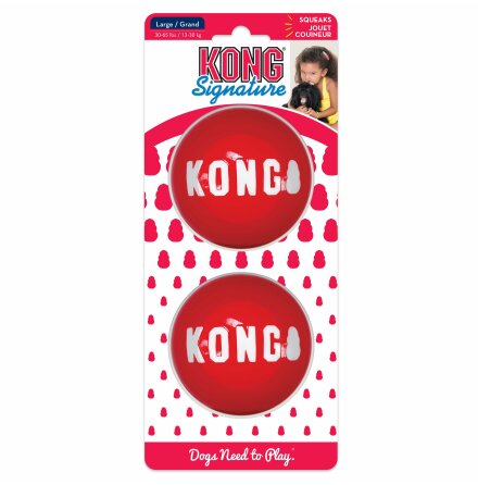 KONG Signature Balls 2-pk, large, SKB1E, 3st