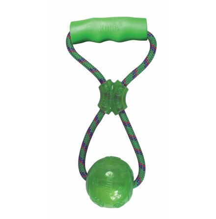 KONG Squeezz Ball m/handtag, large, PSP11E, 4 stk.