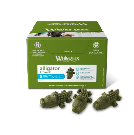 WHIMZEES Tuggben Alligator, 15 g, S, display med 150 st