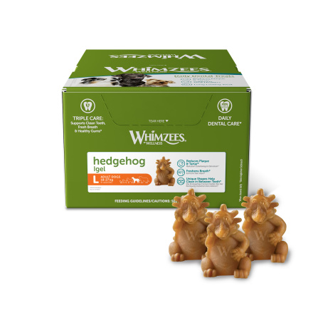 WHIMZEES Tuggben Igelkott, 60 g, L, display med 30 st