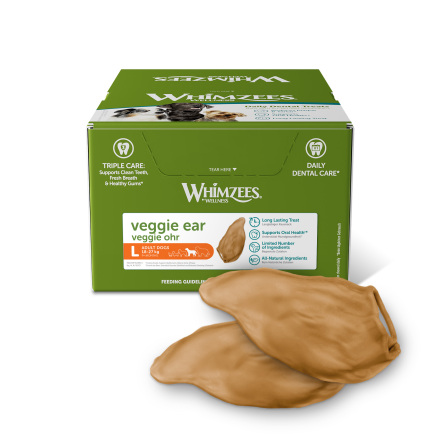 WHIMZEES Tuggben Veggie ra, 60 g, L, display med 18 st