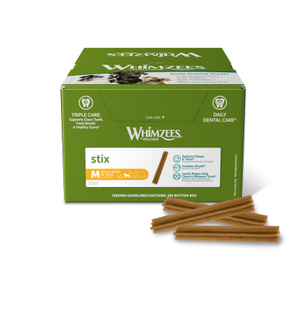 WHIMZEES Tuggben Stix, 30 g, M, display med 100 st