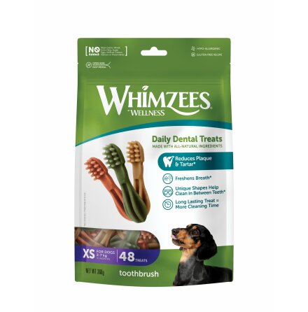 WHIMZEES Tuggben Tandborste, 360 g, XS, pse med 48 st