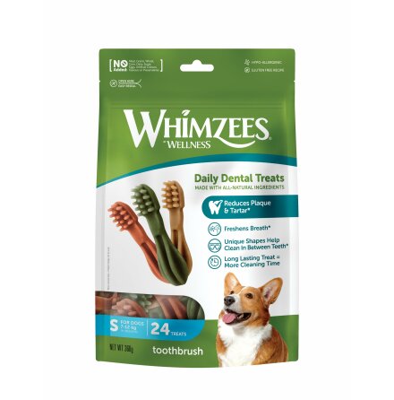 WHIMZEES Tuggben Tandborste, 360 g, S, pse med 24 st