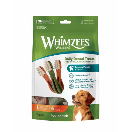 WHIMZEES Tuggben Tandborste, 360 g, L, pse med 6 st