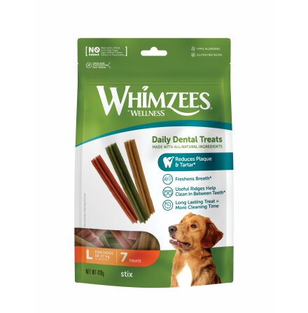 WHIMZEES Tuggben Stix, 420 g, L, pse med 7 st