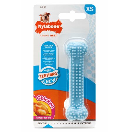 Nylabone Puppy Teething Dental Chew, bl, XS, NBP90