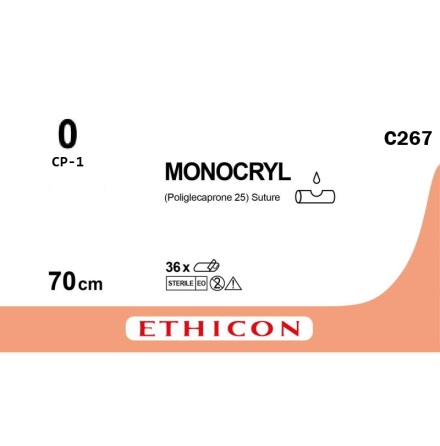 Monocryl 0 CP-1 70 cm C267