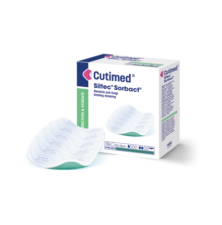 Cutimed Siltec Sorbact 15x15cm, 10 st