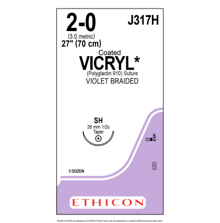 Vicryl 2/0 SH MP 70cm J317H