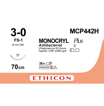 Monocryl Plus 3/0 FS-1 70cm MCP442H