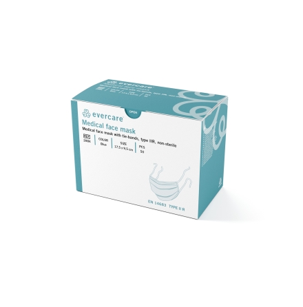 Evercare Operationsmunskydd, knytband, typ IIR, 50 st