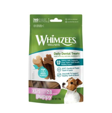 Whimzees tuggben, Puppy, XS/S, pose m/28 stk. (WHZ2007)