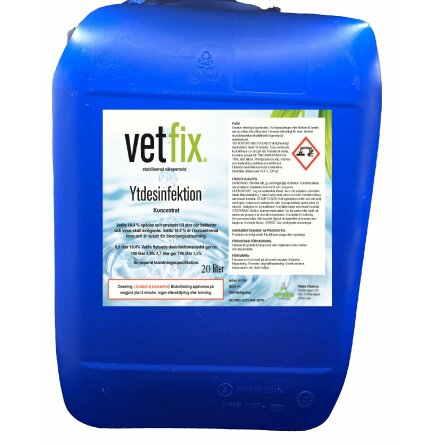 Vetfix Ytdesinfektion, v�teperoxid 19,4%, dunk, 20 liter