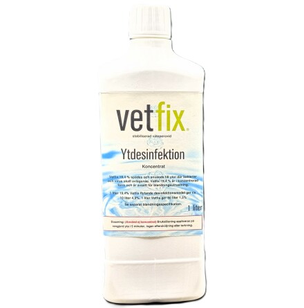 Vetfix Ytdesinfektion, v�teperoxid 19,4%, flaska, 1 liter