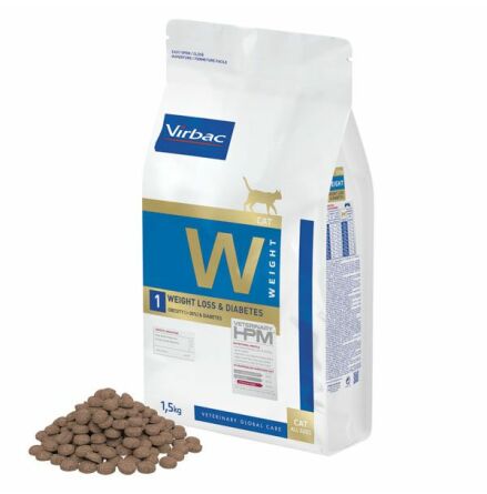 Virbac HPM Cat W1, Weight Loss & Diabetes 1,5 kg