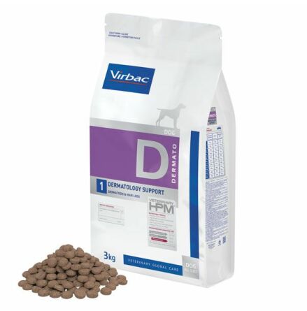 Virbac HPM Dog D1, Dermatology Support 3 kg