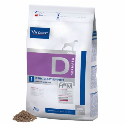 Virbac HPM Dog D1, Dermatology Support 7 kg