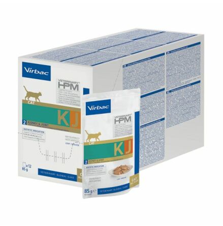 Virbac HPM WET Cat KJ2, Kidney & Joint, 12x85 g