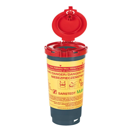 Sarstedt riskavfallsbeh�llare Multi-Safe Twin plus REC 0,5L