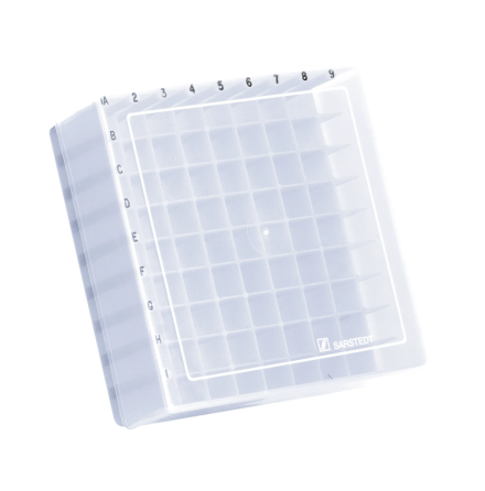 Sarstedt F�rvaringsbox/Frysl�da till 81 provr�r, plast, 1st