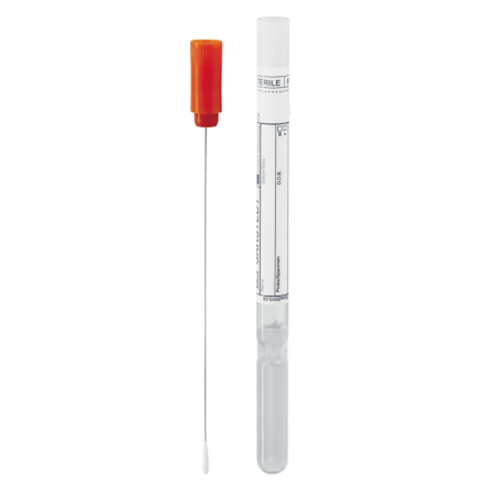 Klamydia provtagningspinne, amies gel, aluminium stem, 1st