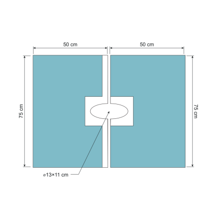 BARRIER H�lduk, steril, delad, 75 x 100 cm, 1st
