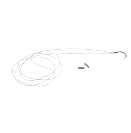 50LB DOUBLE NYLON 500MM W/ 10MM CRIMP & SMALL NEEDLE