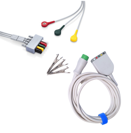 Mindray Vet EKG Accessory kits, 3-lead, Snap, AHA, 1st