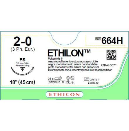 Ethilon 2/0 FS 45cm EH7796H(664H)