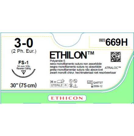 Ethilon 3/0 FS-1 75cm 669H