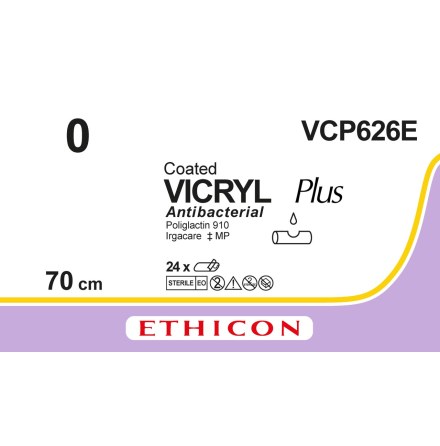 Vicryl Plus 0 2x70cm Sutupak VCP626E