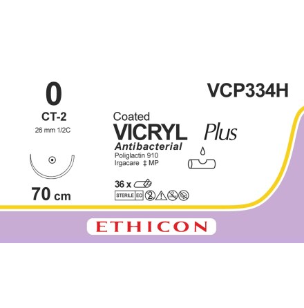 Vicryl Plus 0 CT-2 70cm VCP334H