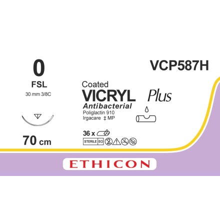 Vicryl Plus 0 FSL 70cm VCP587H
