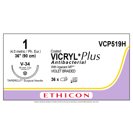 Vicryl Plus 1 VCP-34 90cm VCP519H