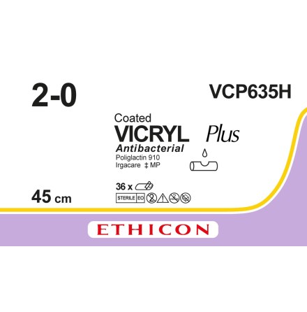 Vicryl Plus 2/0 3x45cm VCP635H