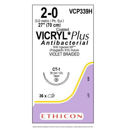 Vicryl Plus 2/0 CT-1 70cm VCP339H