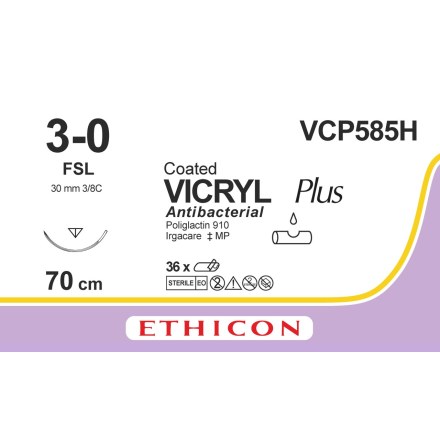 Vicryl Plus 3/0 FSL 70cm VCP585H