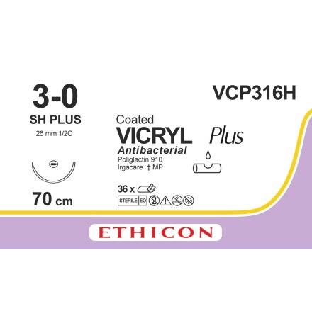 Vicryl Plus 3/0 SH 70cm VCP316H