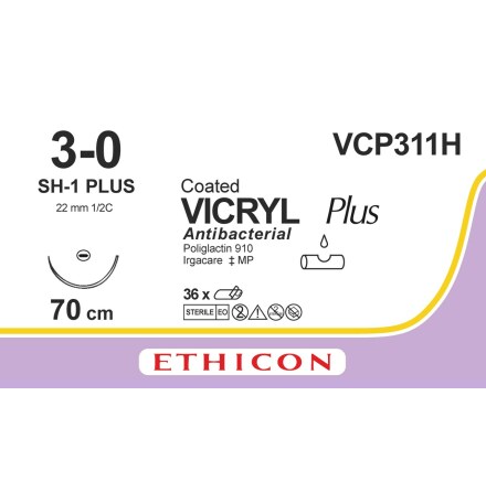 Vicryl Plus 3/0 SH-1 70cm VCP311H