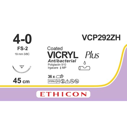 Vicryl Plus 4/0 FS-2S 45cm VCP292ZH