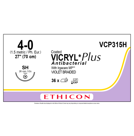 Vicryl Plus 4/0 SH 70cm VCP315H