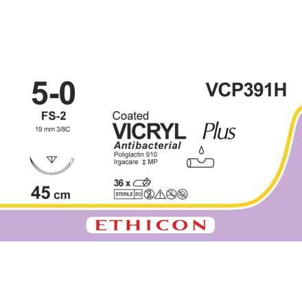Vicryl Plus 5/0 FS-2 45cm VCP391H