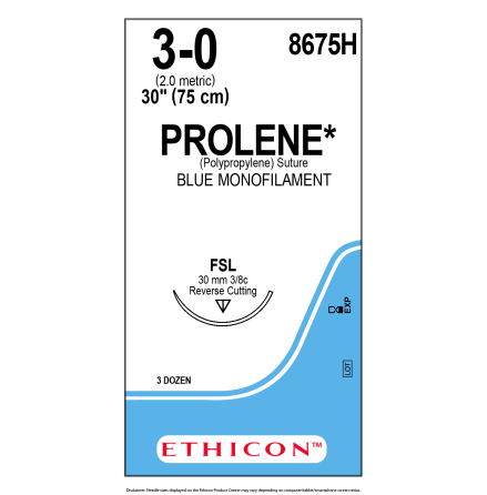 Prolene 3/0   FSL  8675H