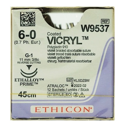 Vicryl 6/0 2xG1 45cm W9537