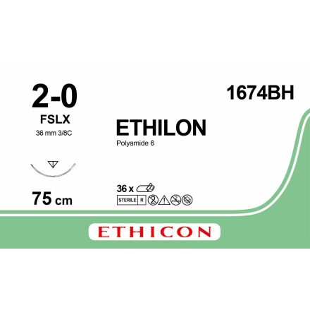 Ethilon 2/0 FSLX 75cm 1674H Svart --->1674BH