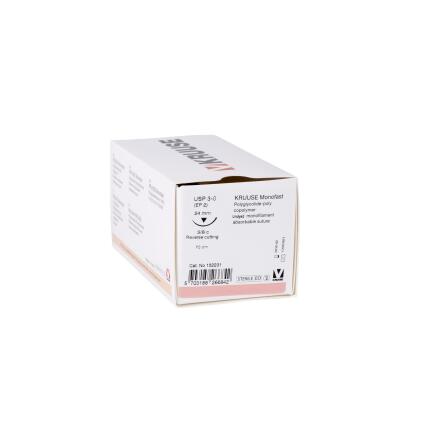 KRUUSE Monofast sutur, USP 3-0, 70cm, 24mm nål,3/8 C, RC, 18