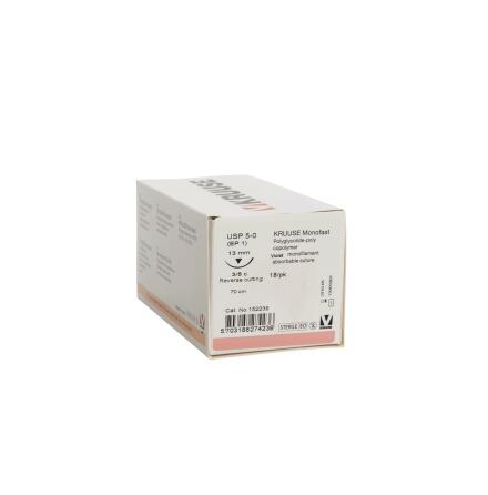 KRUUSE Monofast sutur, USP 5-0, 70 cm, violet, 13 mm nål, 3/