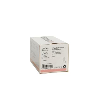 KRUUSE Monofast sutur, USP 4-0, 45 cm, violet, 13 mm nål, 3/